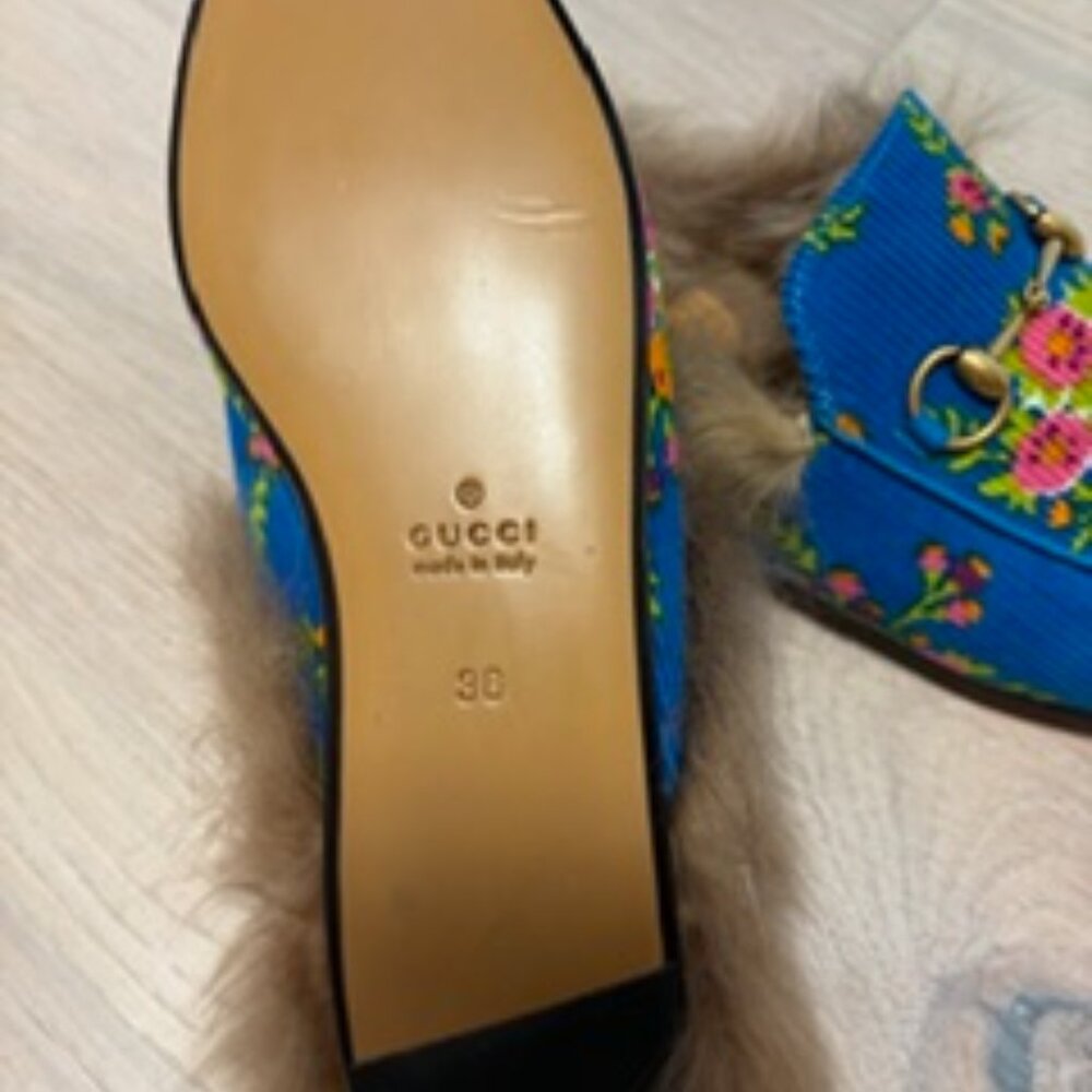 Gucci Fur-Lined Princeton Mules - Picture 3 of 3